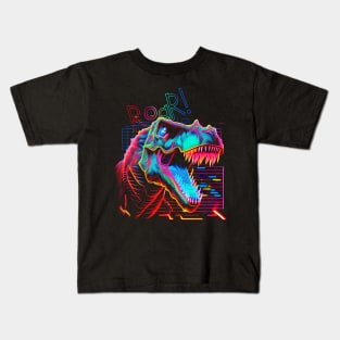 T-Rex Neon ROAR! Kids T-Shirt